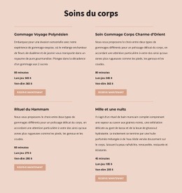 Différents Types De Soins Corporels - Maquette En Ligne