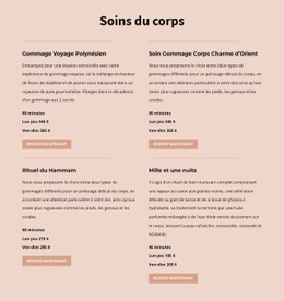 Différents Types De Soins Corporels - Modèle HTML5 Réactif