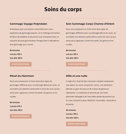 Différents Types De Soins Corporels - Fonctionnalité Thème WordPress