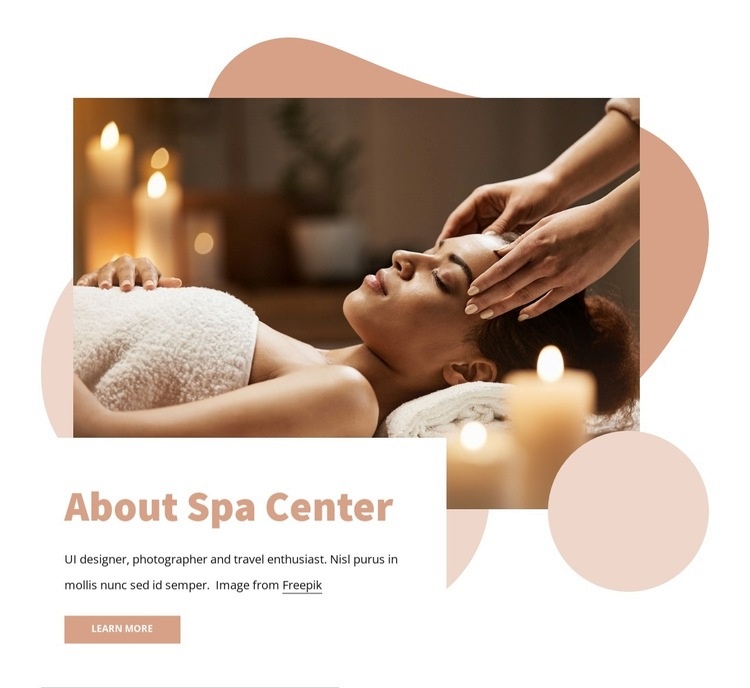 About SPA center Homepage Design