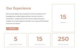 Our experience - Html Code Example by Nicepage