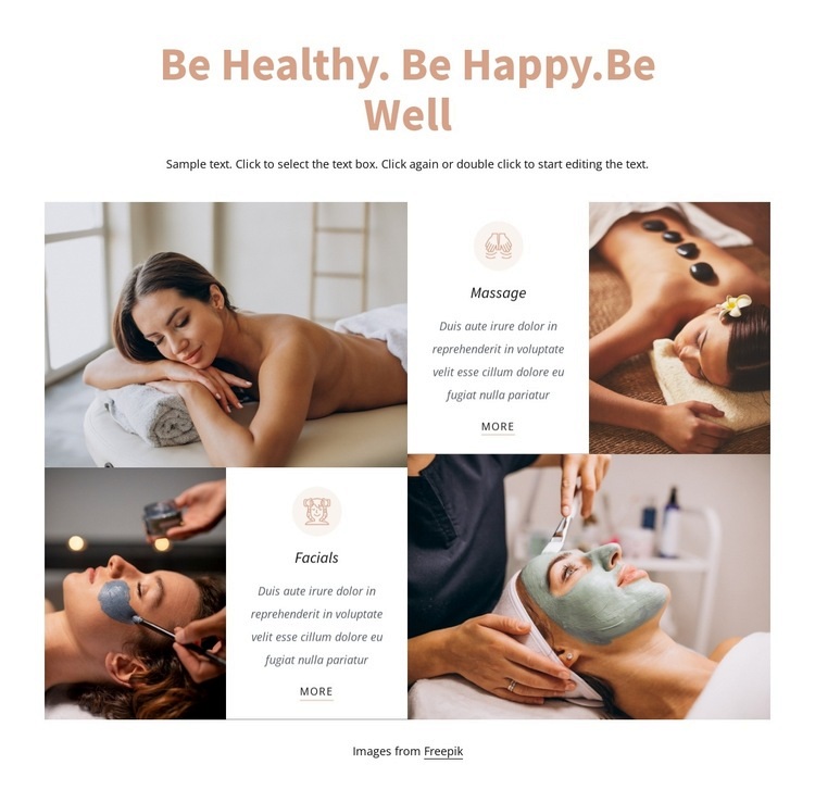 Be healthy, be happy Html Code Example