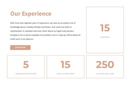 Our Experience - Basic HTML Template