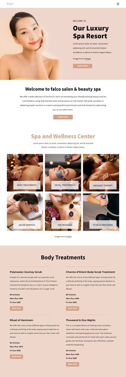 Luxury spa resort - HTML Template by Nicepage
