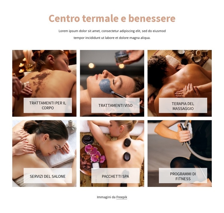 Centro benessere Progettazione di siti web