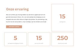 Onze Ervaring - Eenvoudig Websitesjabloon
