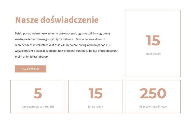 Nasze doświadczenie Szablony do tworzenia witryn internetowych