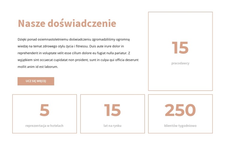 Nasze doświadczenie Szablon HTML