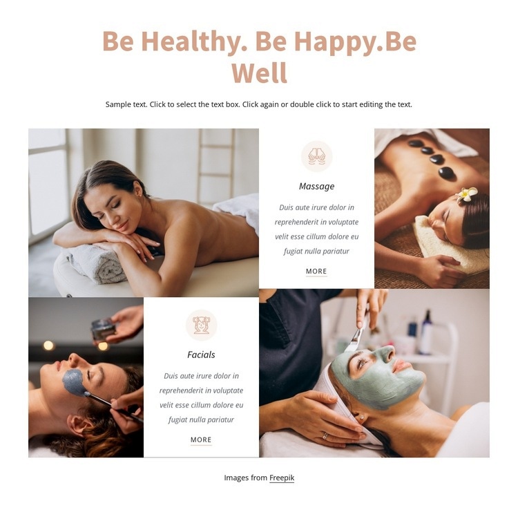 Be healthy, be happy Webflow Template Alternative
