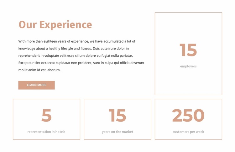 Our experience eCommerce Template