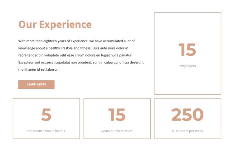 Our experience Wix Template Alternative