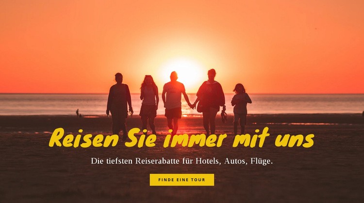 Reisen Sie immer mit uns HTML-Vorlage