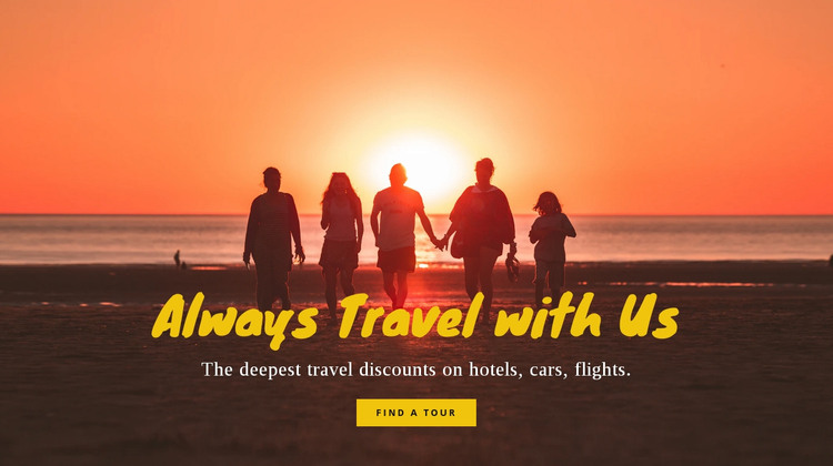 Always Travel with Us Homepage Design