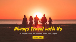 Always Travel With Us - Custom HTML5 Template