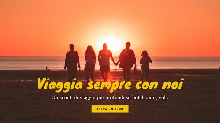 Viaggia sempre con noi Mockup del sito web