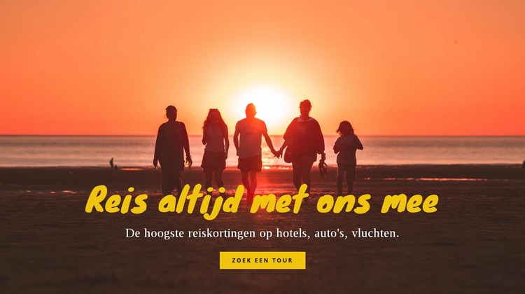 Reis altijd met ons mee Html Website Builder