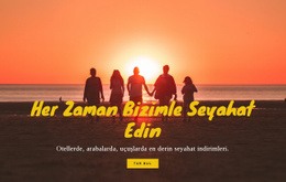 Her Zaman Bizimle Seyahat Edin Için CSS ızgara Şablonu Sütunu