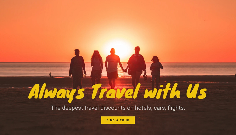 Always Travel with Us Web Page Design