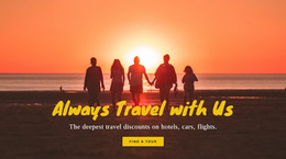 Free Website Mockup For Always Travel With Us