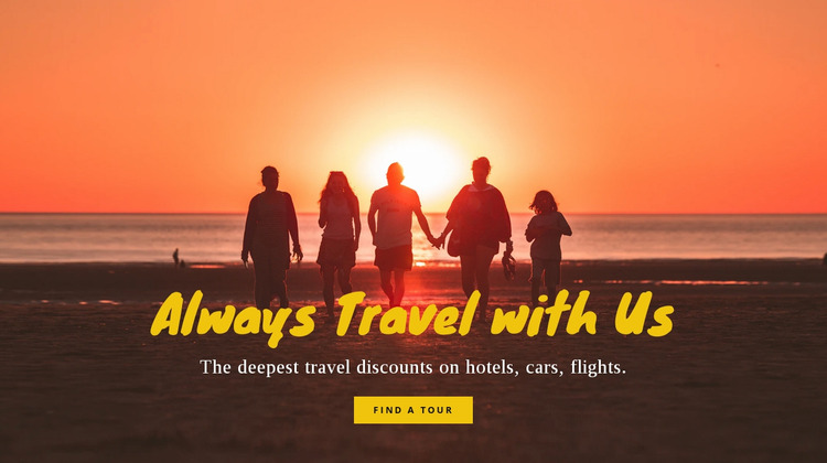 Always Travel with Us Website Mockup