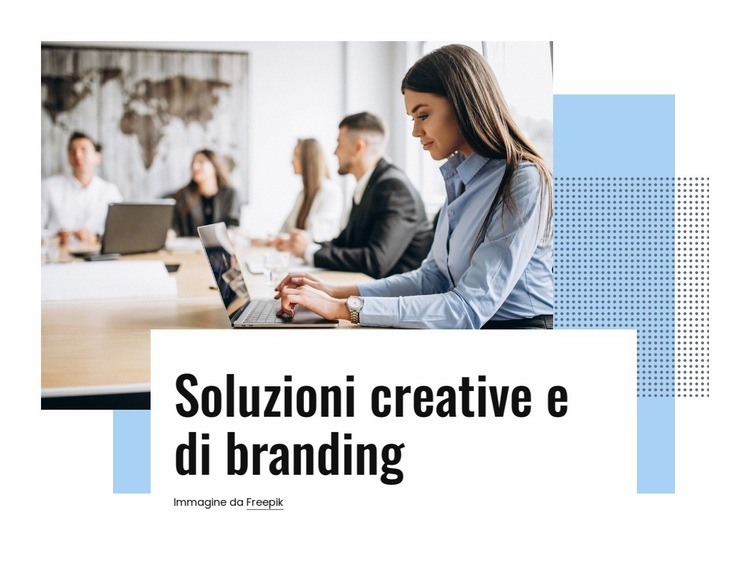 Soluzioni creative e di branding Costruttore di siti web HTML