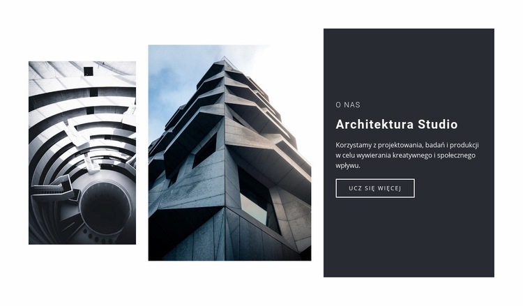 Znaki życia w architekturze Makieta strony internetowej
