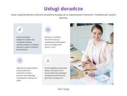 Menu CSS Dla Siatka Z Ikonami I Tekstami
