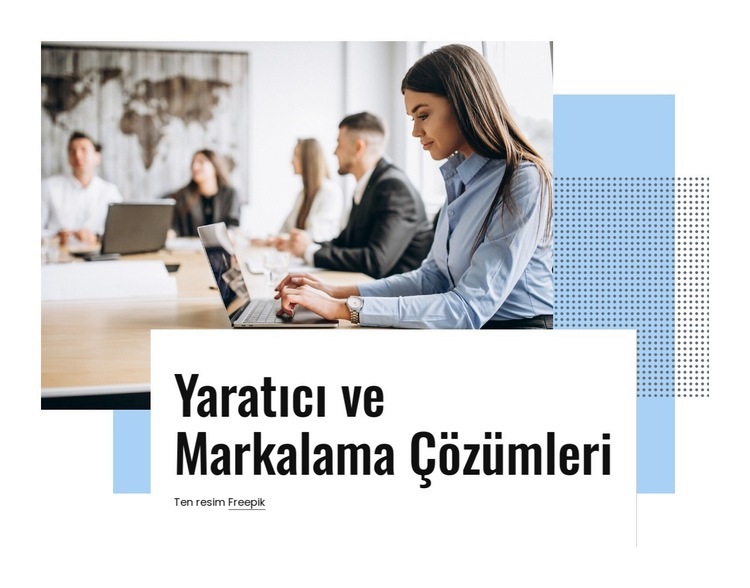 Yaratıcı ve markalaşma çözümleri Açılış sayfası