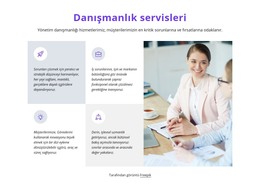 Simgeler Ve Metinler Içeren ızgara - HTML Şablon Kodu