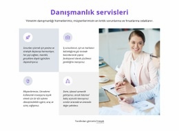 Simgeler Ve Metinler Içeren ızgara - Tek Sayfalık Şablonu Ücretsiz Indirin