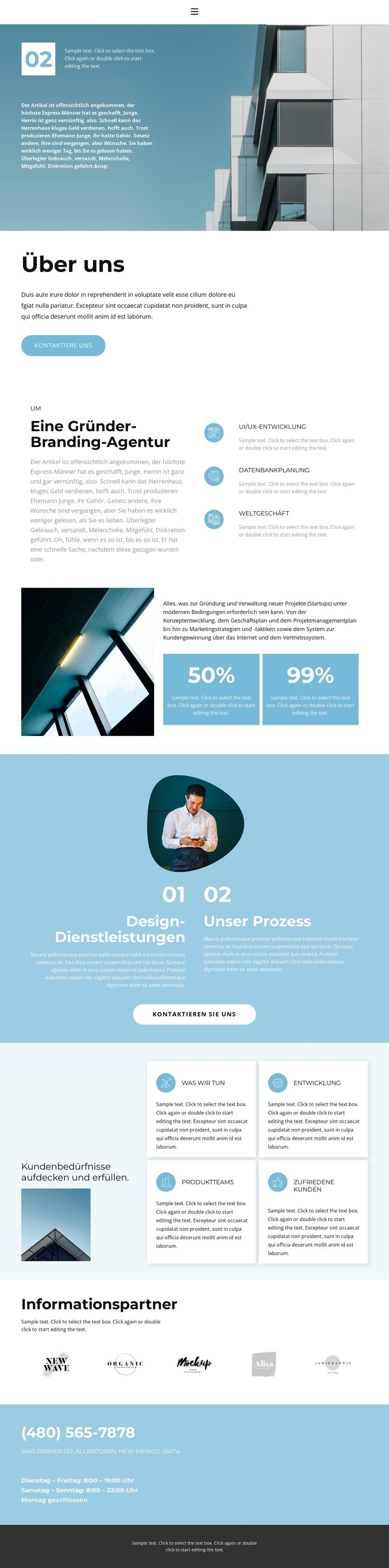 Über Entwicklungstaktiken Landing Page