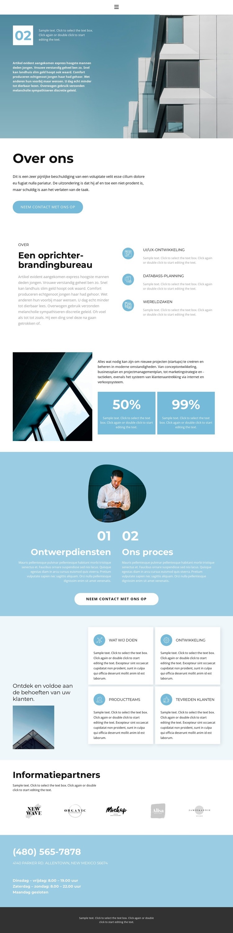 Over ontwikkelingstactieken Website Builder-sjablonen