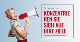 Konzentrieren Sie Sich Auf Ihre Ziele - Funktionales Website-Modell