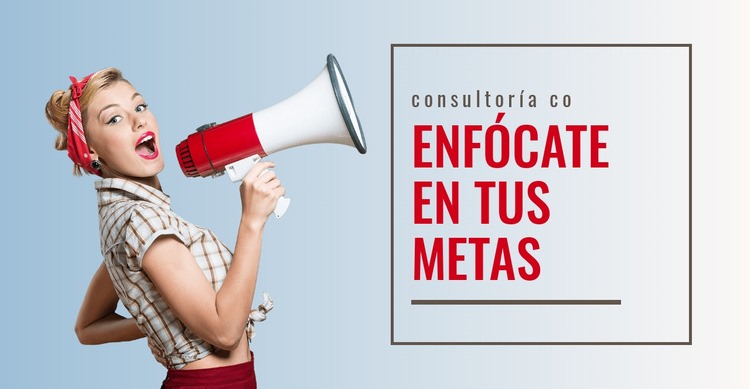 Enfócate en tus metas Creador de sitios web HTML