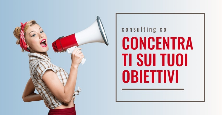 Concentrati sui tuoi obiettivi Costruttore di siti web HTML