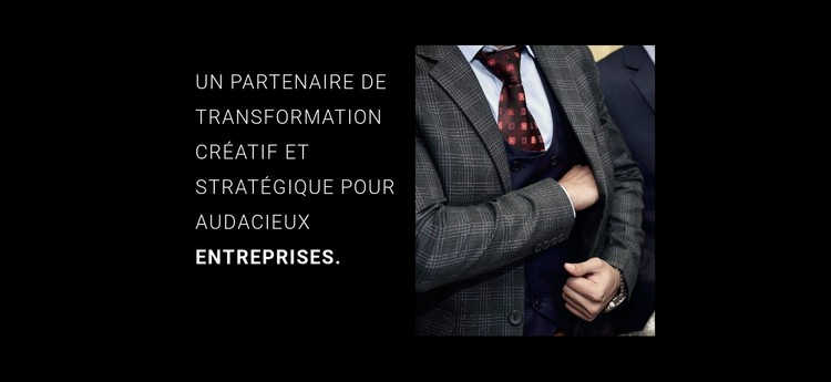 Titre et photo d'entreprise Modèle CSS