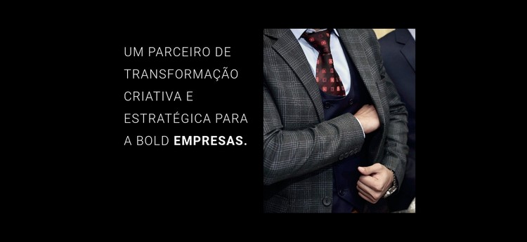 Foto do título e da empresa Template CSS