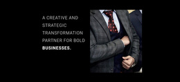 Responsive Web Template For Heading And Business Photo