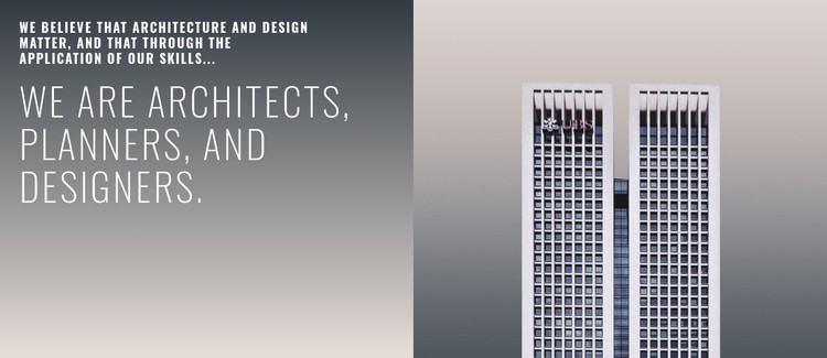 Architects, planners and designers CSS Template