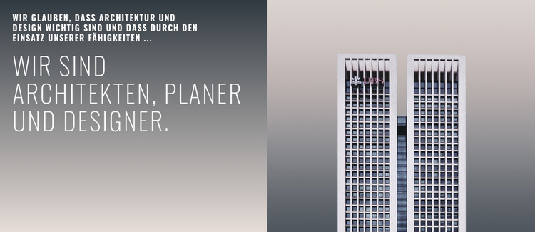 Architekten, Planer und Designer Website-Vorlage