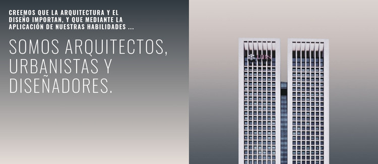 Arquitectos, urbanistas y diseñadores Plantilla HTML