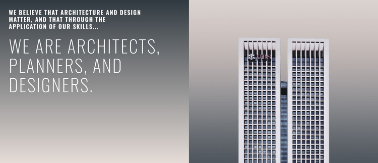 Architects, planners and designers HTML Template