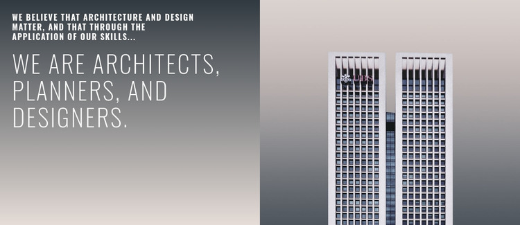 Architects, planners and designers Html Website Builder
