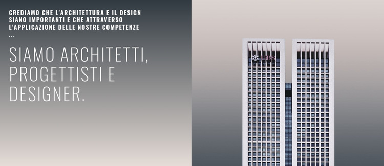 Architetti, progettisti e designer Modello di sito Web