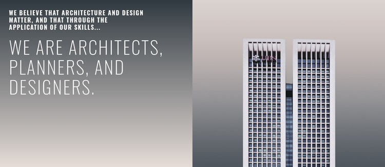 Architects, planners and designers Template