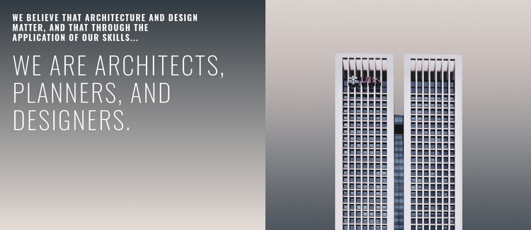 Architecten, planners en ontwerpers Website Builder-sjablonen