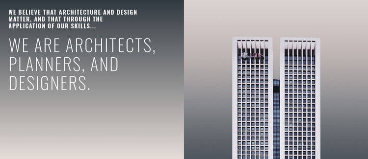 Architects, planners and designers WordPress Website Builder