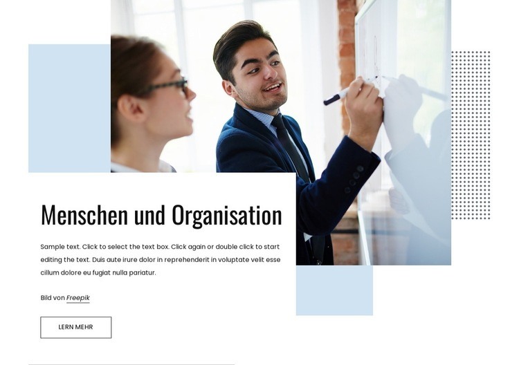 Menschen und Organisation Website-Modell