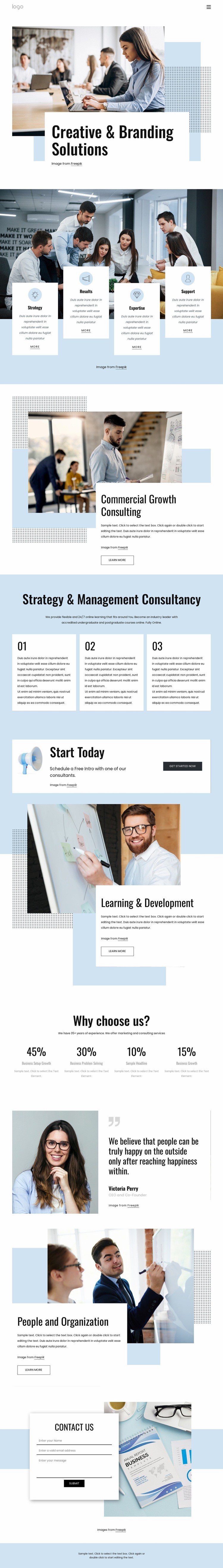 Commercial growth consulting Elementor Template Alternative