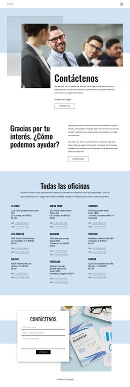 Una Página De Contacto - Online HTML Generator